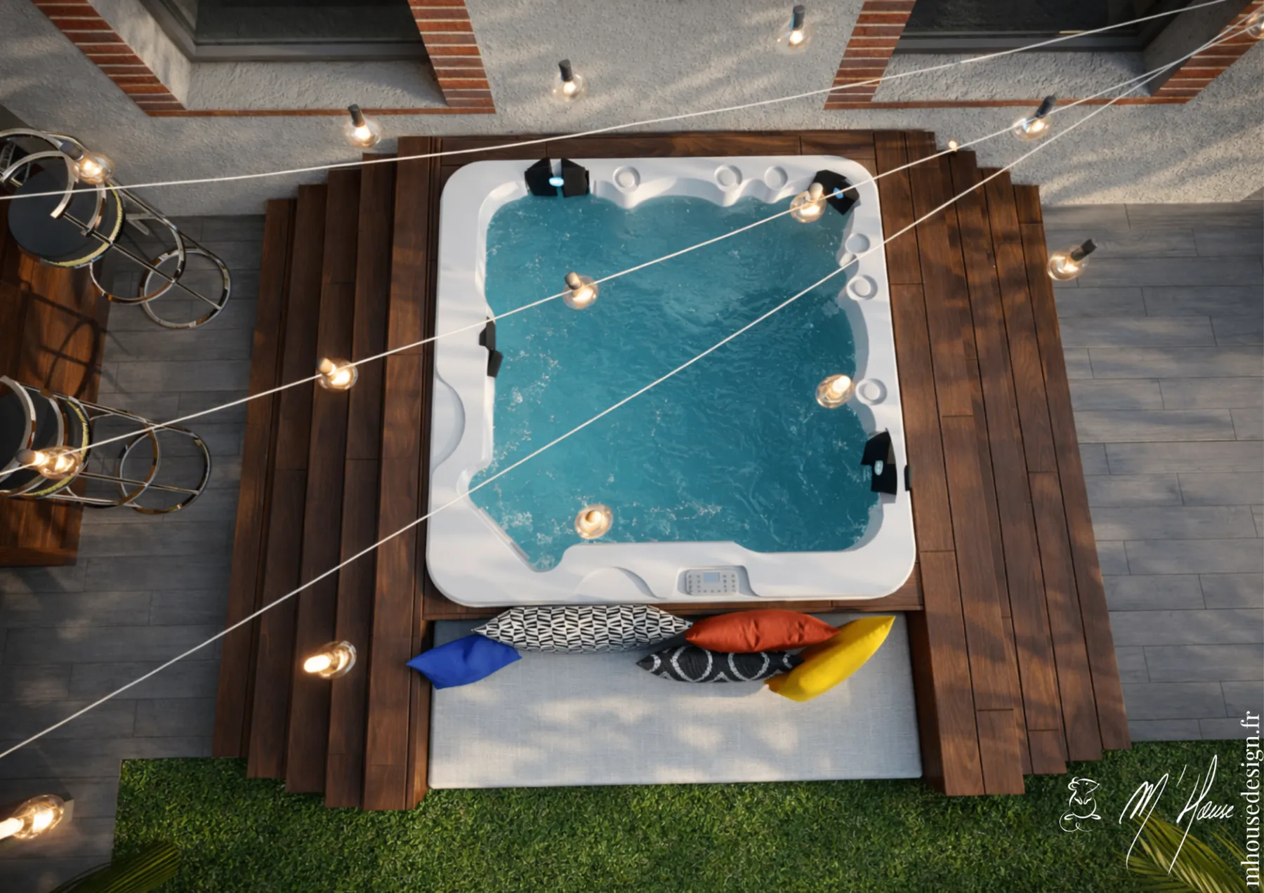 Projet JACUZZI — structure et aménagement extérieur